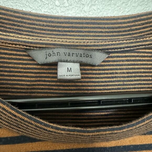 John Varvatos Striped Brown Men's Shirt - Picture 3 of 8